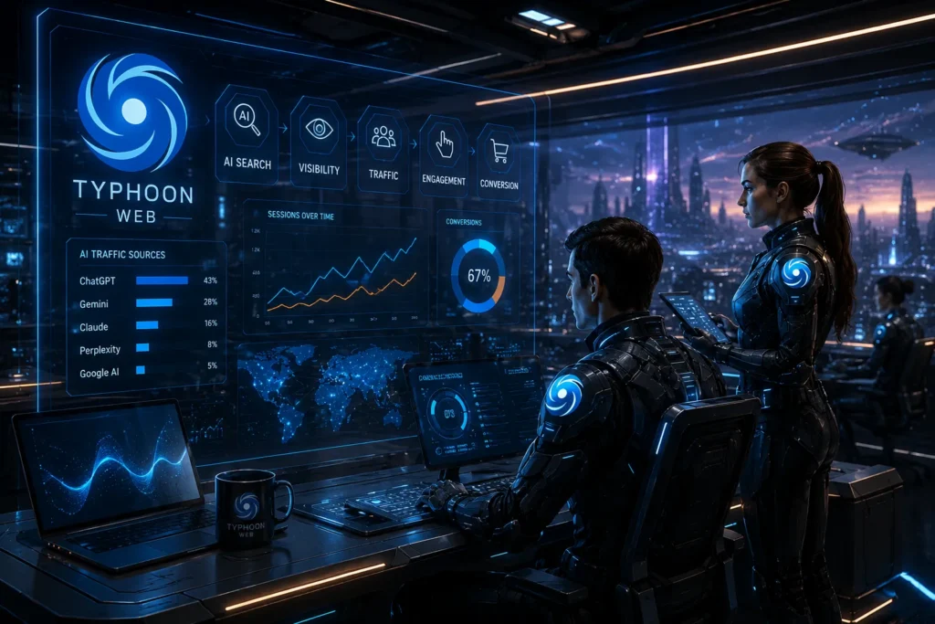 TyphoonWeb analysiert AI Traffic aus ChatGPT, Gemini und Claude für Leads und Conversions