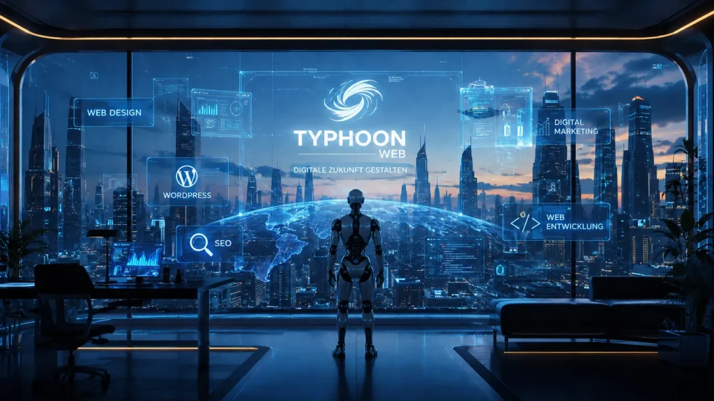 Künstliche Intelligenz, Webdesign, WordPress und SEO – digitale Zukunft mit TyphoonWeb